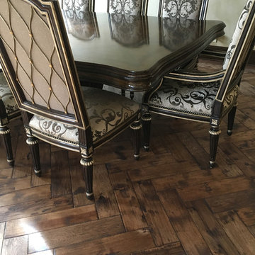 Custom Herringbone Wood Floor
