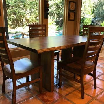 Custom Live Edge - Wormy Maple Table and Chairs