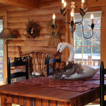 Custom Log Cabin Dining room