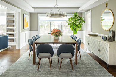 Example of a minimalist dining room design in New York