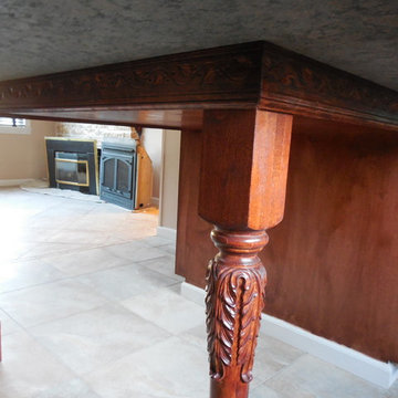 Custom Table & Fireplace