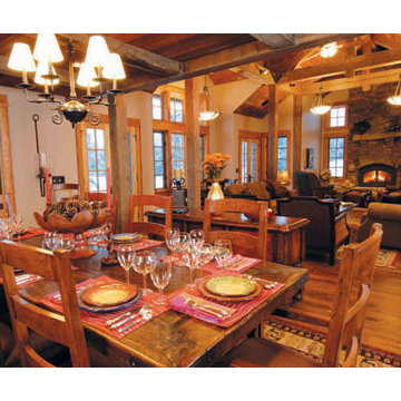 Custom Timber Frame Home, Ranches Spanish Peaks Resort, Big Sky,