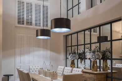 Design ideas for a contemporary dining room in Dallas.