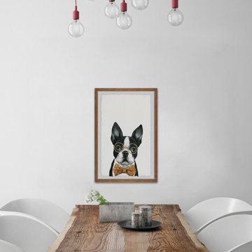 "Dapper Dog" Framed Painting Print