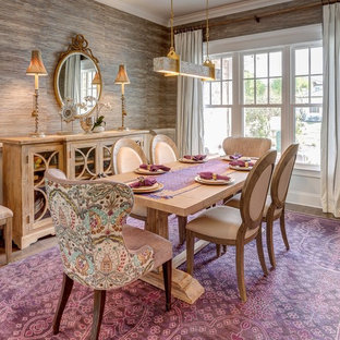 Dining room - eclectic dining room idea in Other with beige walls