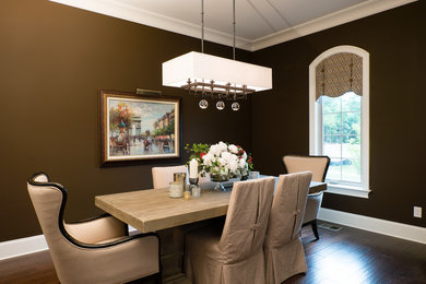 Example of a mid-sized transitional dining room design in Charlotte