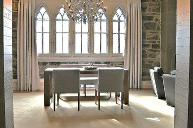 Dining room - contemporary dining room idea in Montreal