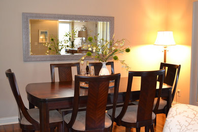 Example of a transitional dining room design in Minneapolis