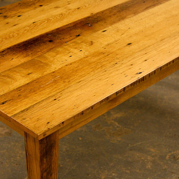 Detail of Reclaimed Oak Table Top