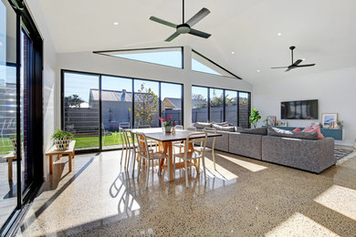 Large contemporary dining room in Adelaide.