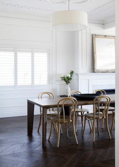 Traditional Dining Room by conway + wise