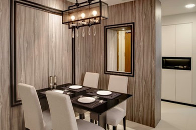 Modern dining room in Singapore.