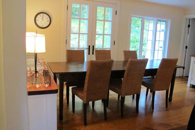Inspiration for a large transitional kitchen/dining room combo remodel in Burlington