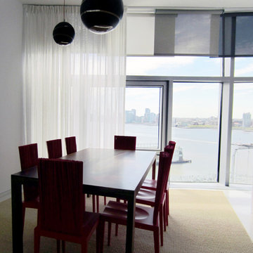 Dining area window treatments