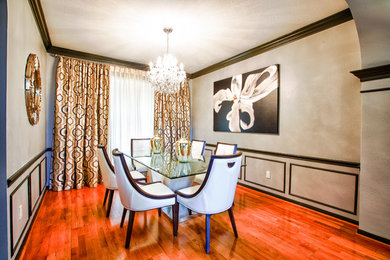 Dining room - contemporary dining room idea in Houston
