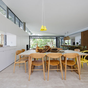 Dining, Living and Kitchen with hidden stairs - Avoca Weekender - Avoca Beach Ho