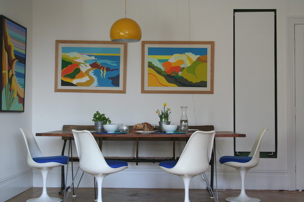 Transitional Dining Room by aegis interior design ltd