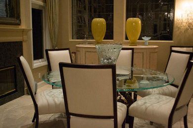 Trendy dining room photo in Orange County