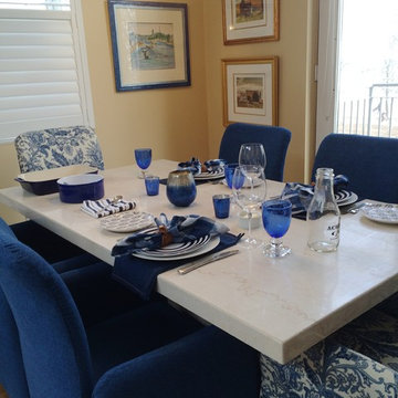 Dining Room-Blue & White -Relaxed Beach style