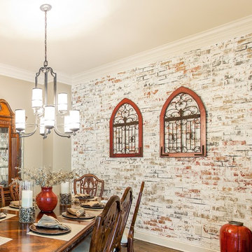 Dining Room Brick Wall Design