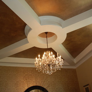 Dining Room Ceiling of European Traditional Home