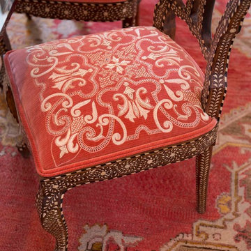 Dining Room Chairs with Bone Inlay | Larry Lott Interiors
