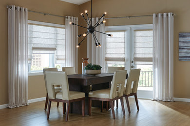 Inspiration for a modern dining room remodel in Dallas