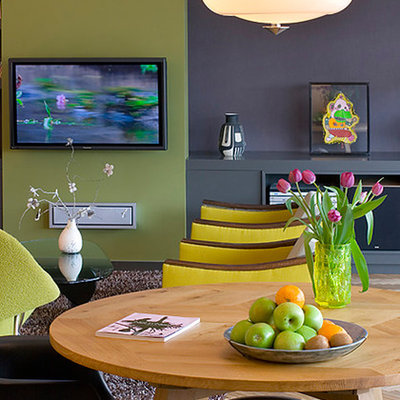 Inspiration for a contemporary great room remodel in Other