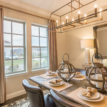 Dining room features two vinyl windows