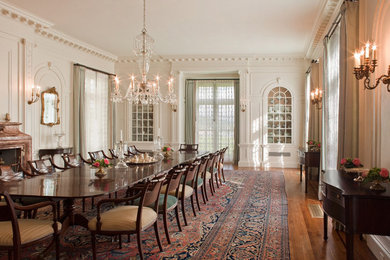 Elegant dining room photo in Boston