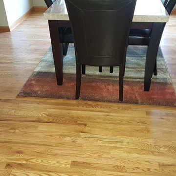 Dining Room Hardwood Flooring Installed and Finished
