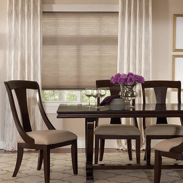 Dining Room Ideas I Cellular Shades I Drapery Panels I Lafayette