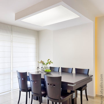 Dining room in stylish apartment