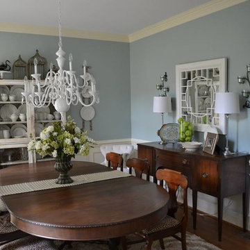 Dining room incorporating family heirloom pieces