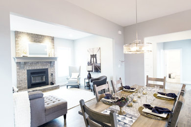 Example of a dining room design in Calgary