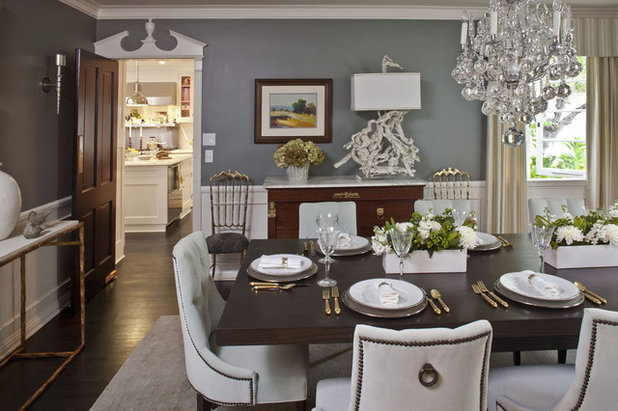 Transitional Dining Room by Jeneration Interiors