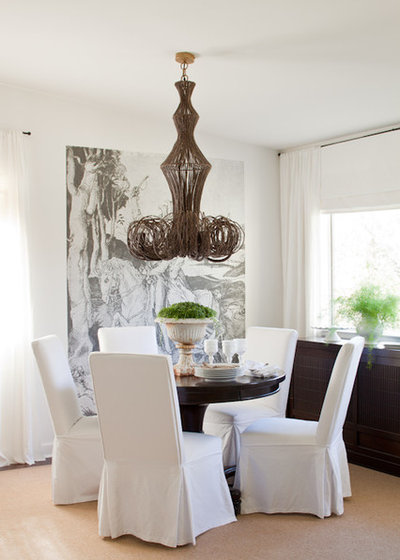 Eclectic Dining Room by Lauren Liess Interiors