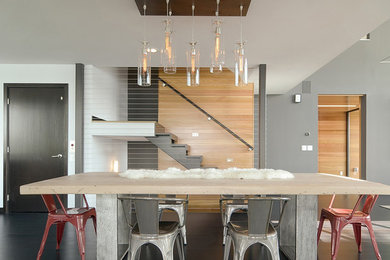 Photo of a contemporary dining room in Denver.