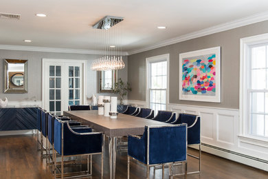 Inspiration for a transitional dining room remodel in New York