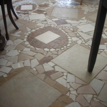 Dining Room Mosiac tiled floor