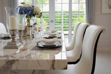 Design ideas for a large contemporary dining room in Surrey.