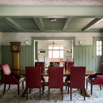 Dining Room of a historic Craftsman residence in Santa Monica, CA