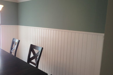Dining room paint and install bead board