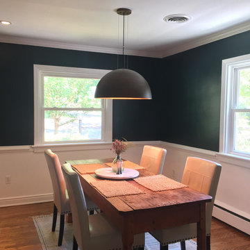 Dining Room Revival from Cool Green to Deep Blue