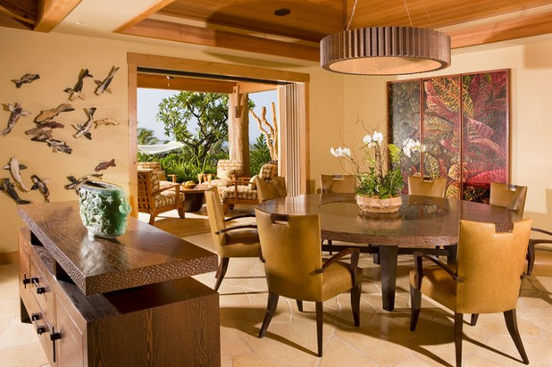 Tropical Dining Room by Saint Dizier Design