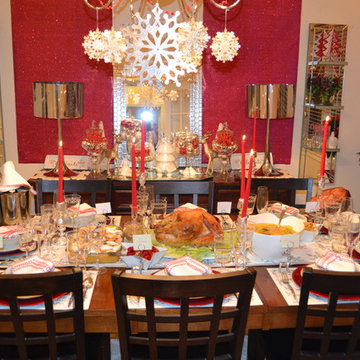 Dining room set-up for Holidays