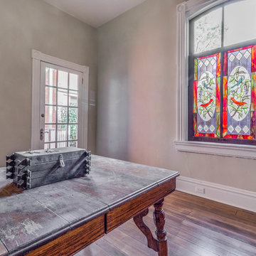 Dining Room Stained Glass Window- Soulard 1860s Historic Mansion Remodel & Renov