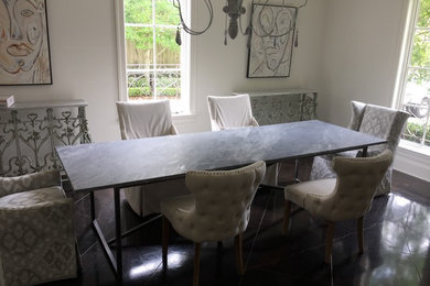 Dining Room Table Super Grey Leathered
