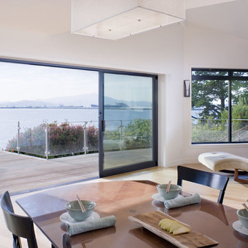 Dining room window out to deck