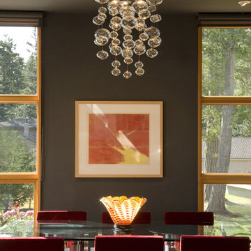 Dining room with bubble light